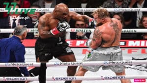 Nag boboxing si Jake Paul at Mike Tyson sa larawan