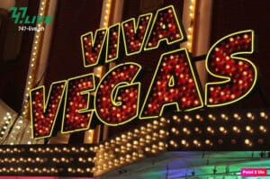 Ang larawan ay nagpapakita ng casino na ang pangalan ay "VIVA VEGAS"