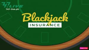 Ang larawan ay graphic na may text na blackjack insurance